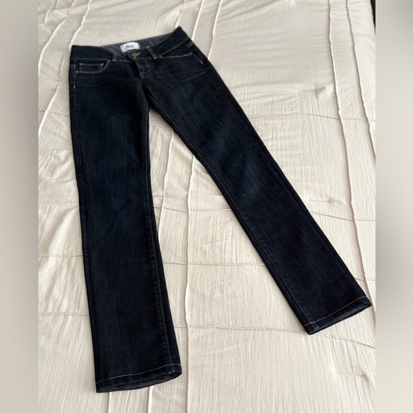 Paige Premium Denim Hidden Hills Straight Jeans Dark Wash Size 26 - Picture 2 of 5